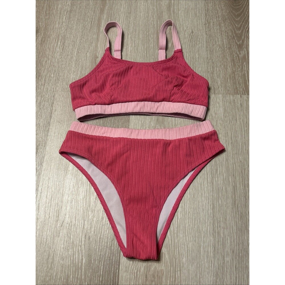 Bikini High Waist Tube Top Swimsuit Set Sz Small